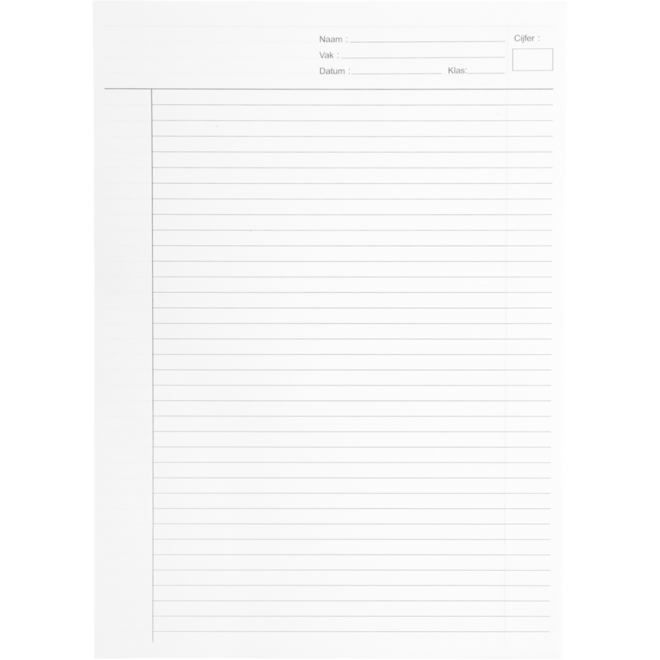 Proefwerkpapier A4, gelijnd, 1000 vel
