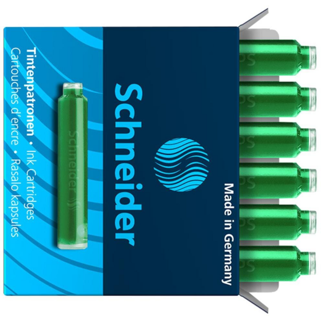 Inktpatronen Schneider groen, 6 stuks