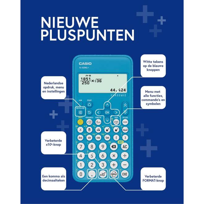 Rekenmachine wetenschappelijke Casio FX-82NL+
