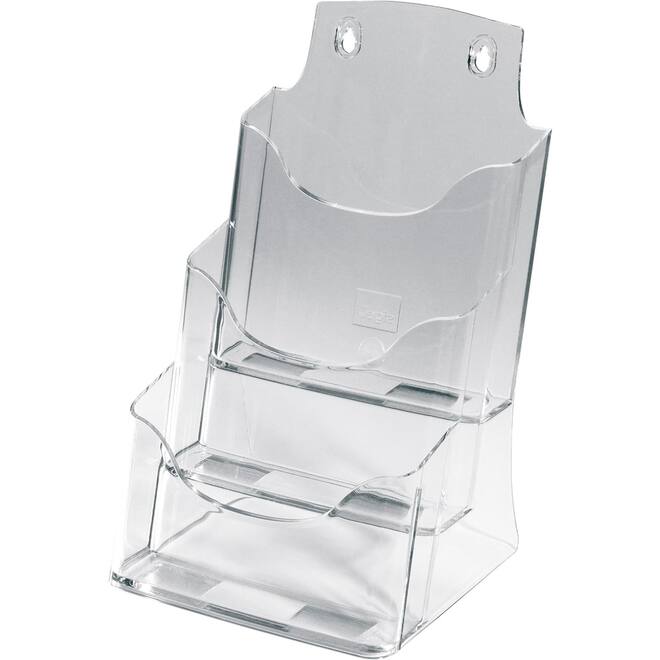Folderhouder tafelmodel 3 x A5 transparant acryl