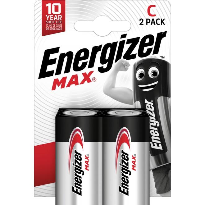 Batterijen Energizer type C LR14, 2 stuks