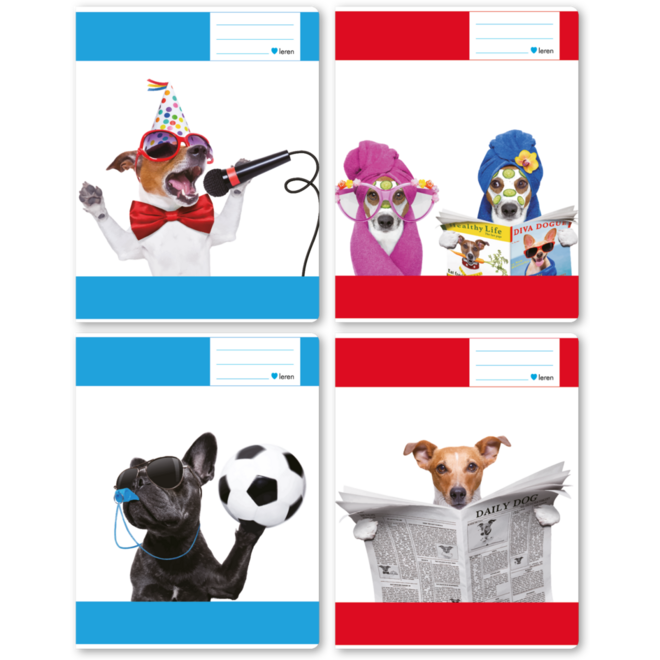 Schriften ruit 10x10 mm, gekke dieren, 16,5 x 21 cm, 80 gr (25 stuks)