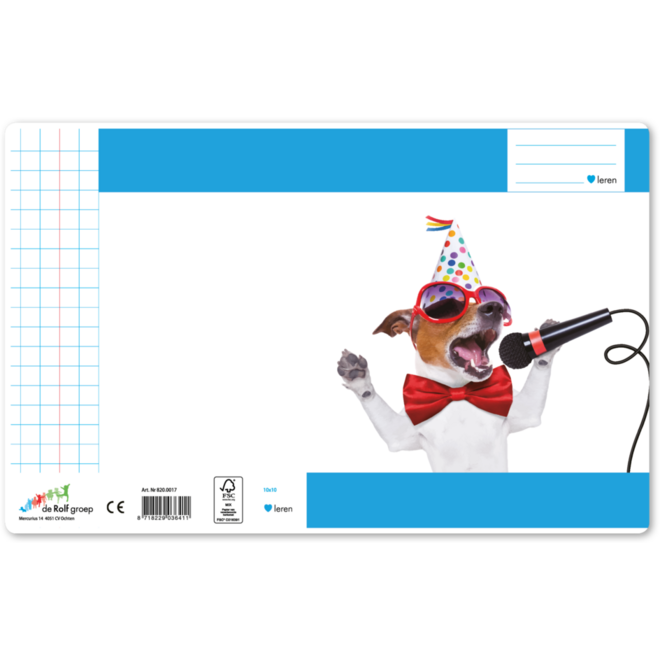 Schriften ruit 10x10 mm, gekke dieren, 16,5 x 21 cm, 80 gr (25 stuks)