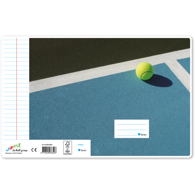 Schriften 24 lijnen, sportveld, 16,5 x 21 cm, 80 gr (25 stuks)