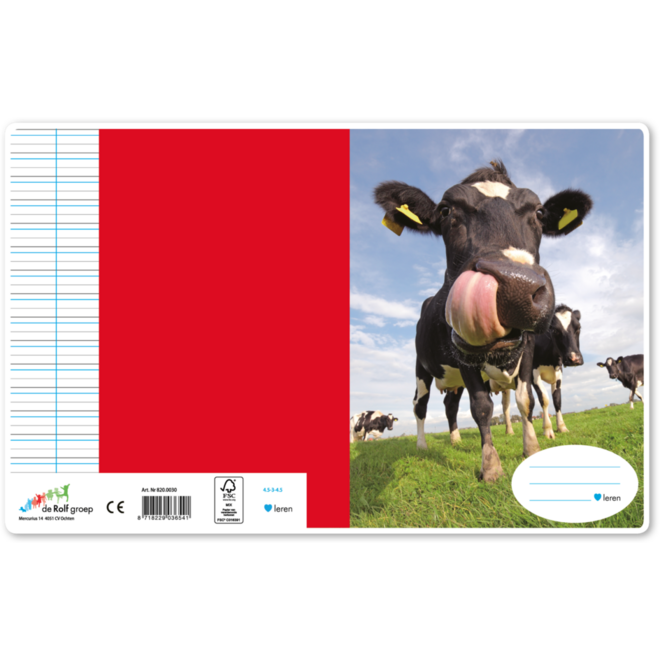 Schriften 4,5-3-4,5, gekke koe, 16,5 x 21 cm, 80 gr (25 stuks)