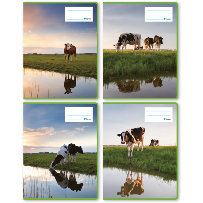 Schriften commerciaal 4x7,5 mm, koeien, 16,5 x 21 cm, 80 gr (25 stuks)