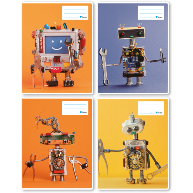 Schriften commerciaal 4x7,5 mm, robot, 16,5 x 21 cm, 80 gr (25 stuks)