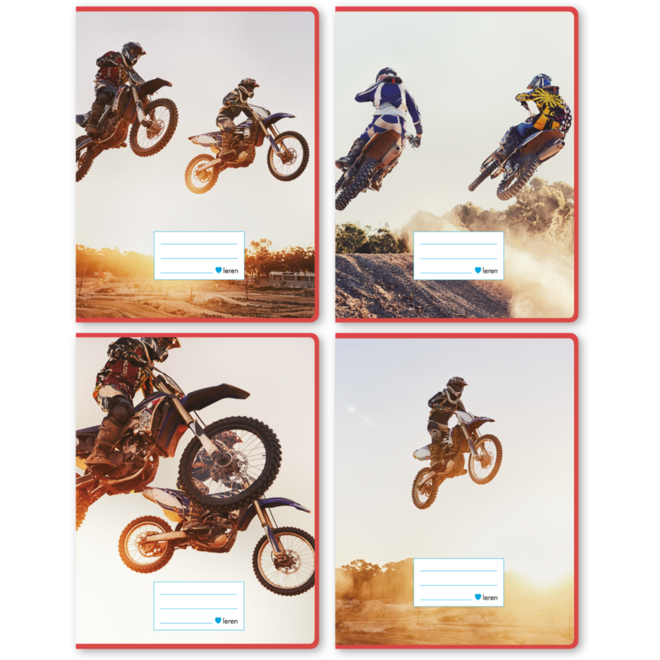Schriften commerciaal 4x7,5 mm, motorcross, 16,5 x 21 cm (25 stuks)