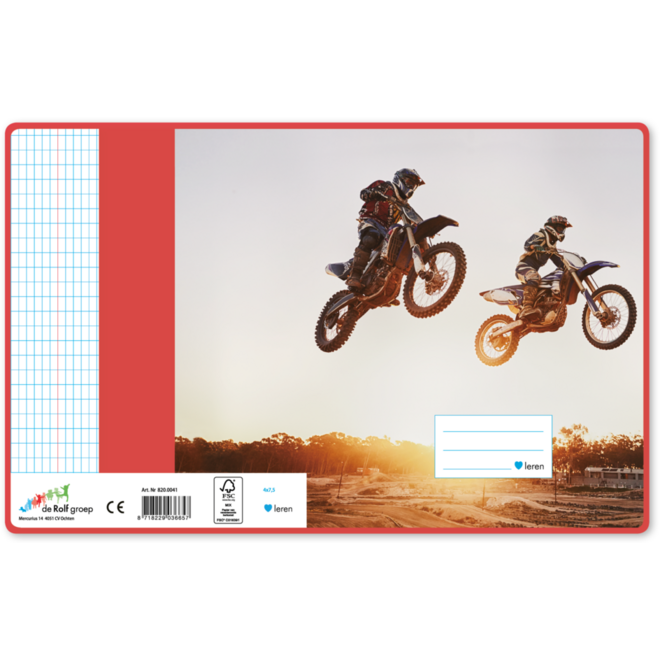 Schriften commerciaal 4x7,5 mm, motorcross, 16,5 x 21 cm (25 stuks)
