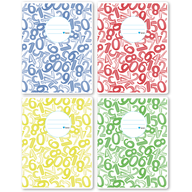 Schriften ruit 5x9 mm, cijfers, 16,5 x 21 cm, 80 gr (25 stuks)