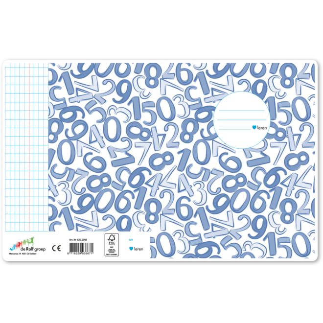 Schriften ruit 5x9 mm, cijfers, 16,5 x 21 cm, 80 gr (25 stuks)