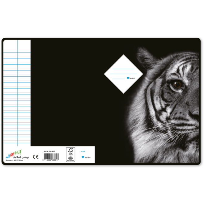Schriften 6-4-6, wilde dieren zwart/wit, 16,5 x 21 cm, 80 gr (25 stuks)