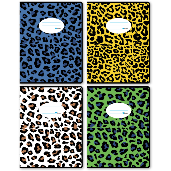 Schriften blanco, dieren patroon, 16,5 x 21 cm, 80 gr (25 stuks)