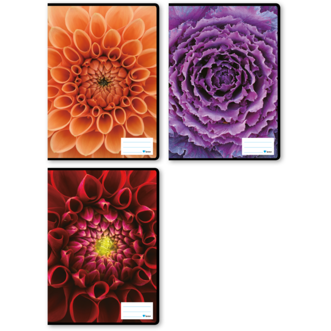 Schriften ruit 10x10 mm, bloemen, 21 x 29,7 cm (A4), 80 gr (25 stuks)