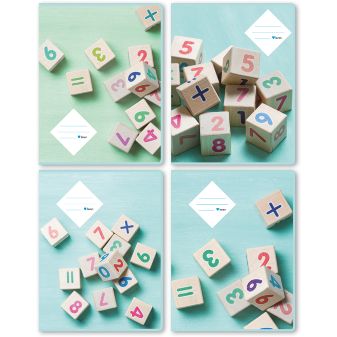 Schriften ruit 10x10 mm, rekenblokken, 16,5 x 21 cm, 80 gr (25 stuks)