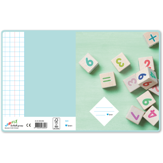 Schriften ruit 10x10 mm, rekenblokken, 16,5 x 21 cm, 80 gr (25 stuks)