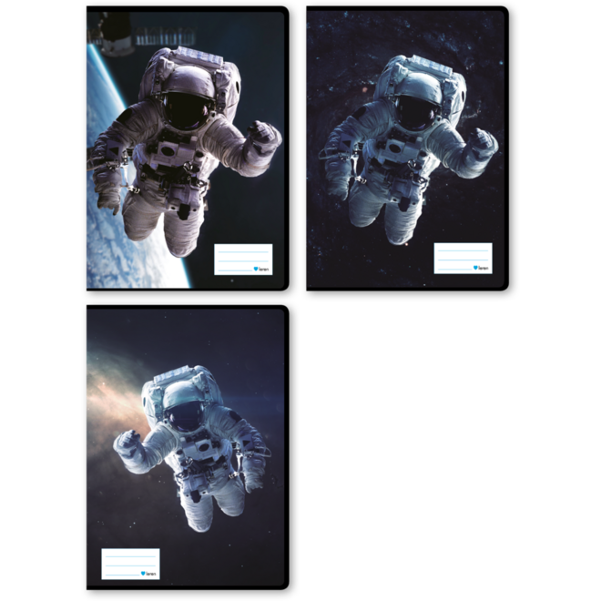 Projectschriften 35 lijnen/blanco, astronaut, 21 x 29,7 cm (A4), 70 gr (25 stuks)