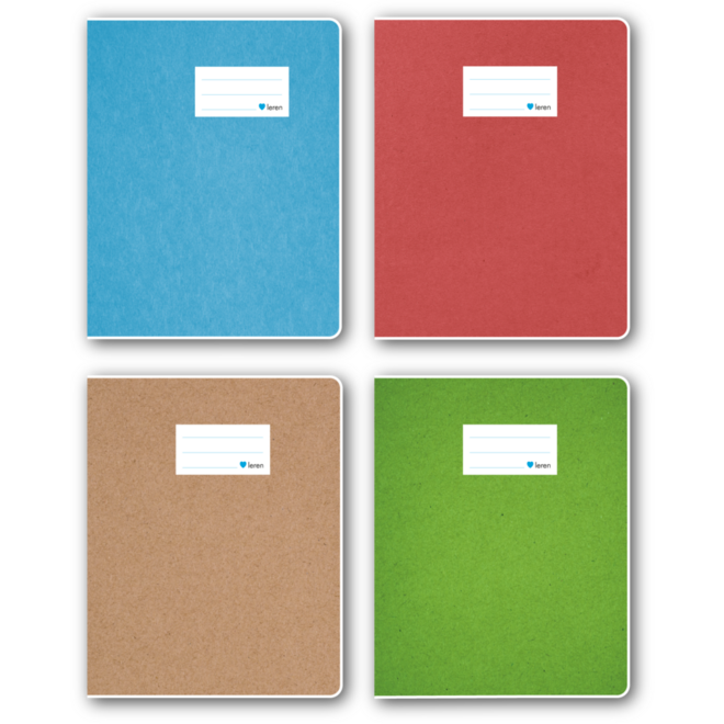 Schriften 24 lijnen, kraft look, 16,5 x 21 cm, 80 gr (25 stuks)