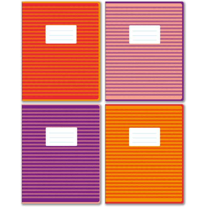 Schriften 24 lijnen, kleurenpalet, 16,5 x 21 cm, 80 gr