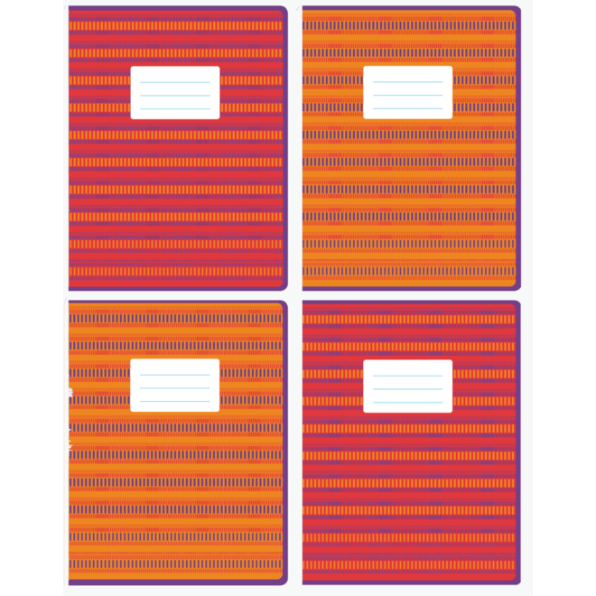 Schriften 4-4-4, kleurenpalet, 16,5 x 21 cm, 80 gr (25 stuks)