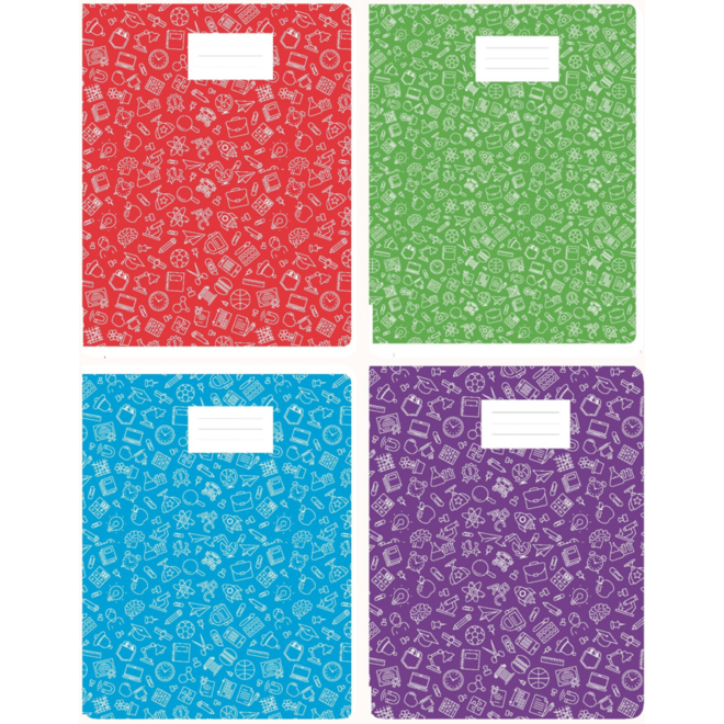 Schriften ruit 10x10 mm, back to school, 21 x 29,7 cm (A4), 80 gr (25 stuks)