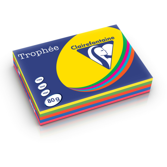 Kopieerpapier A4 Trophee intensief assorti 80 grams, 500 vel