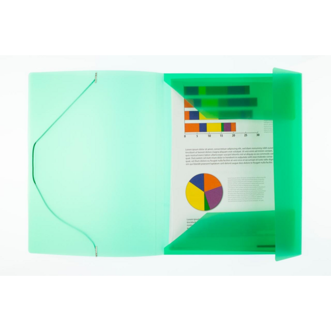 Elastomap A4 PP transparant groen