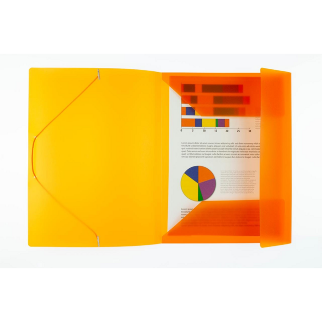 Elastomap A4 PP transparant oranje