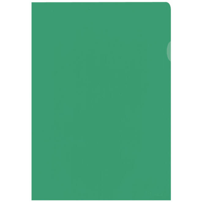 L-map A4 120 mu transparant groen, 10 stuks