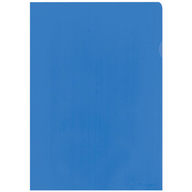 L-map A4 120 mu transparant blauw, 10 stuks