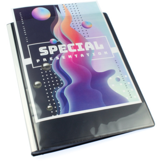 Showalbum A4 PP 30 insteekhoezen zwart