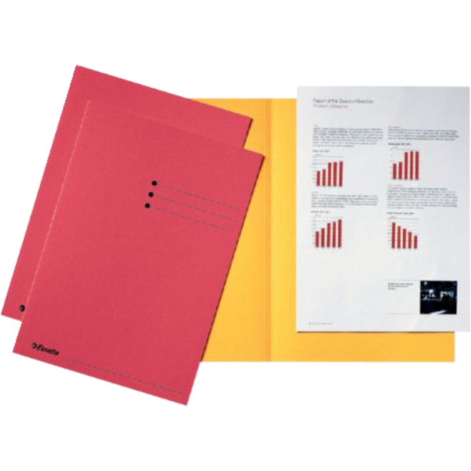 Binnenmap Esselte A4 rood, karton 180 grs.
