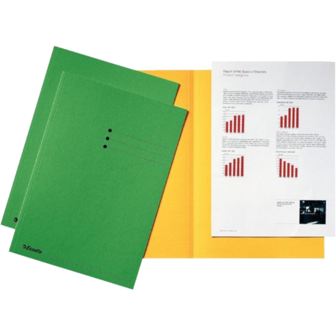 Binnenmap Esselte A4 groen, karton 180 grs.