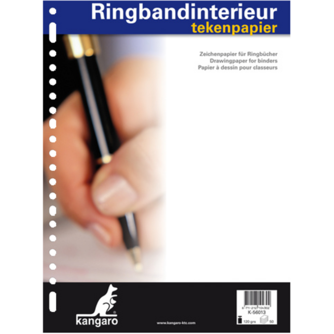 Ringbandvulling 23-rings blanco 120 gr. 50 vel