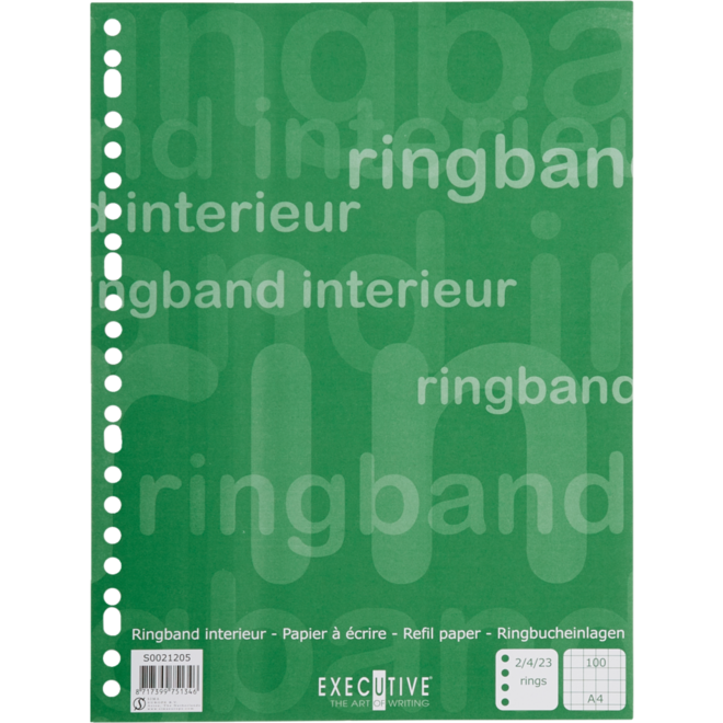 Ringbandvulling 23-rings Ruit 5 mm 100 vel