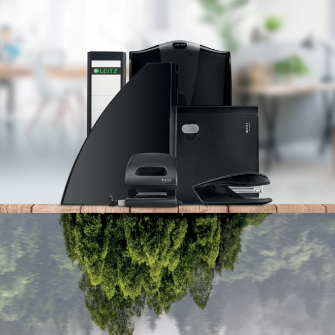 Klepmap Leitz Re:cycle 3 kleps A4 PP, Zwart