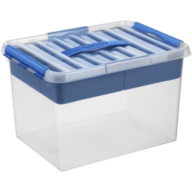 Opbergbak met deksel 40 x 30 x 26 cm 22 liter met inzetbak