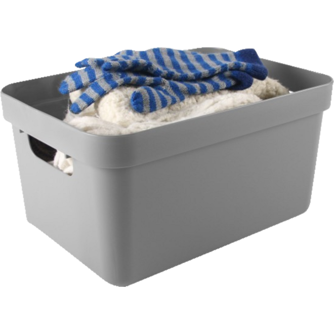 Opbergbox Sigma lichtgrijs 352 x 253 x183 mm, 13 liter