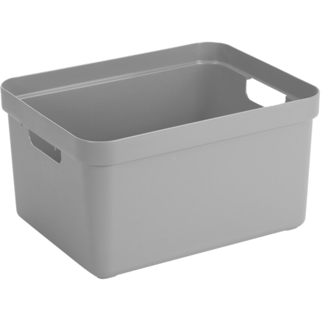 Opbergbox Sigma lichtgrijs 453 x 354 x 243 mm, 32 liter