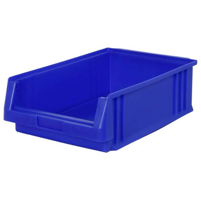 Mini magazijnbak stapelbaar blauw 500/465x315x150 mm
