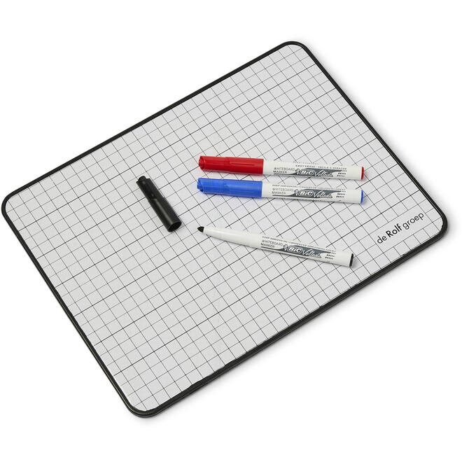 Whiteboard/wisbord Deluxe | de Rolf groep | blanco/gelinieerd, 10 stuks
