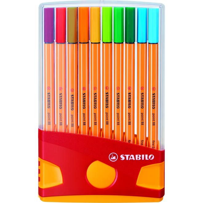Fineliner STABILO Point 88 etui met 20 kleuren