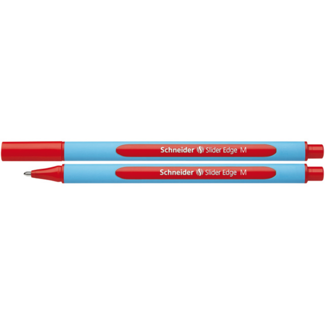 Balpen Schneider Slider Edge rood M-Punt, set van 10 stuks