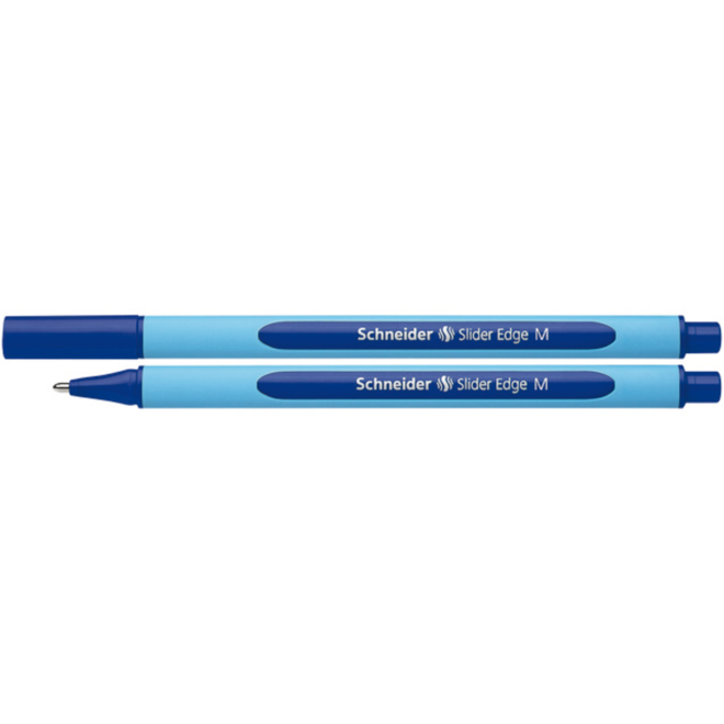 Balpen Schneider Slider Edge blauw M-Punt, set van 10 stuks