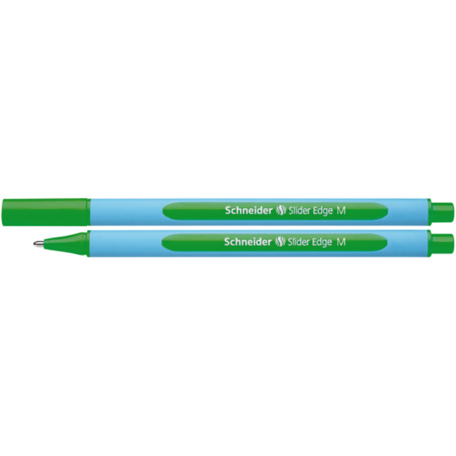 Balpen Schneider Slider Edge groen M-Punt, set van 10 stuks