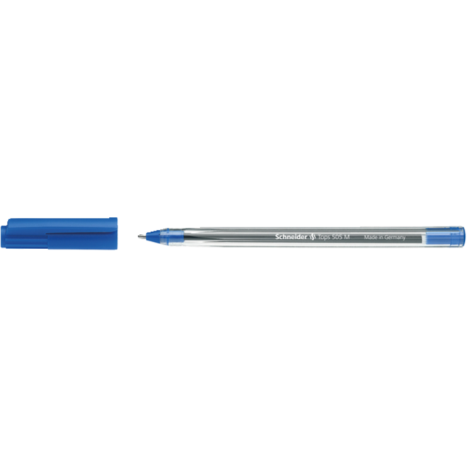 Balpen Schneider tops medium transparant blauw