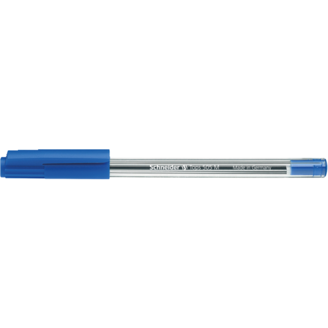 Balpen Schneider tops medium transparant blauw