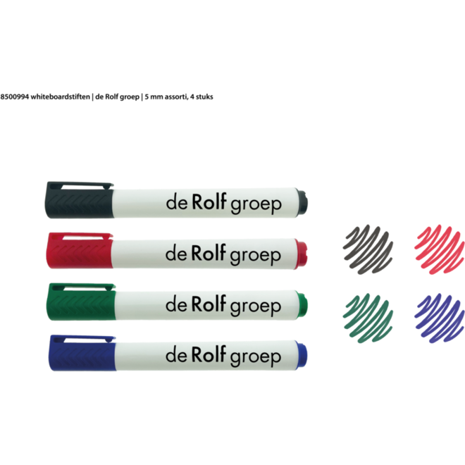 Whiteboardstiften | de Rolf groep | 5 mm assorti, 4 stuks