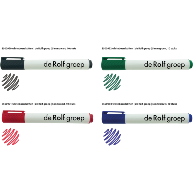 Whiteboardstiften | de Rolf groep | 5 mm assorti, 4 stuks