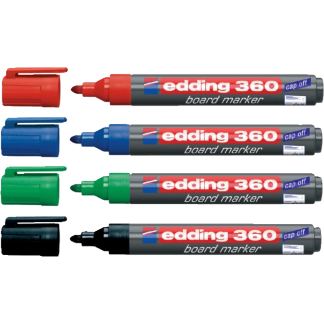 Whiteboardstift edding 360 1,5-3 mm assorti, 4 stuks